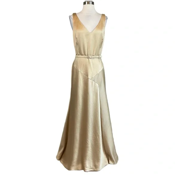 Lauren Ralph Lauren Gold Sleeveless Dress - Picture 1 of 8